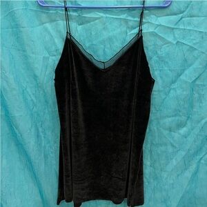 Free People Black Velvet Slip Top